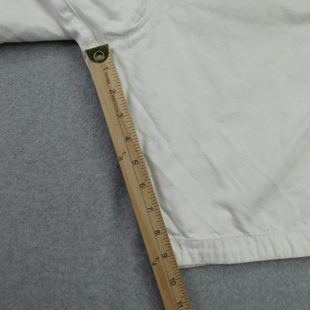 Abercrombie & Fitch Shorts Mens 33 White Classic Chino Cotton Flat Front